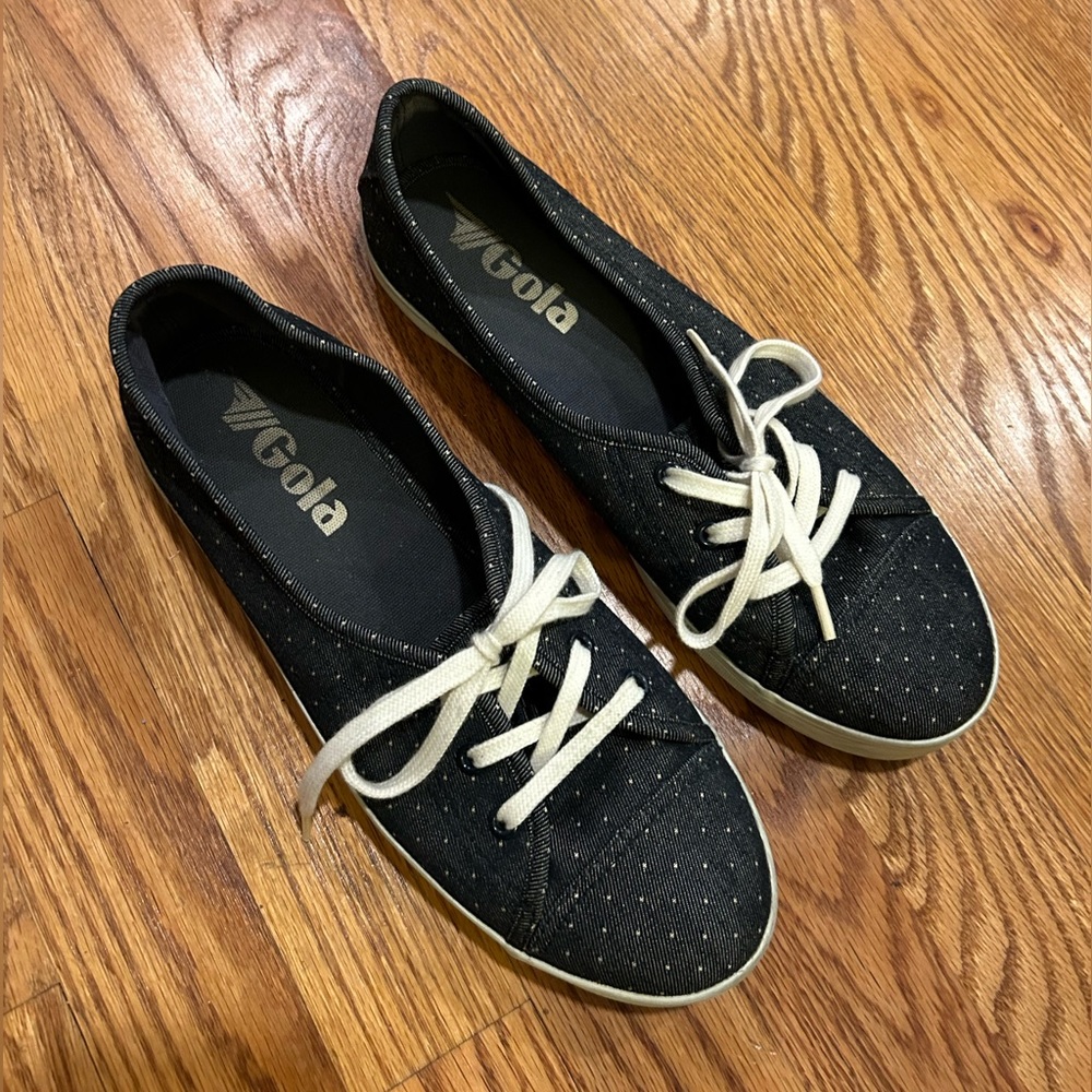 Gola denim polka dot sneakers - EUC